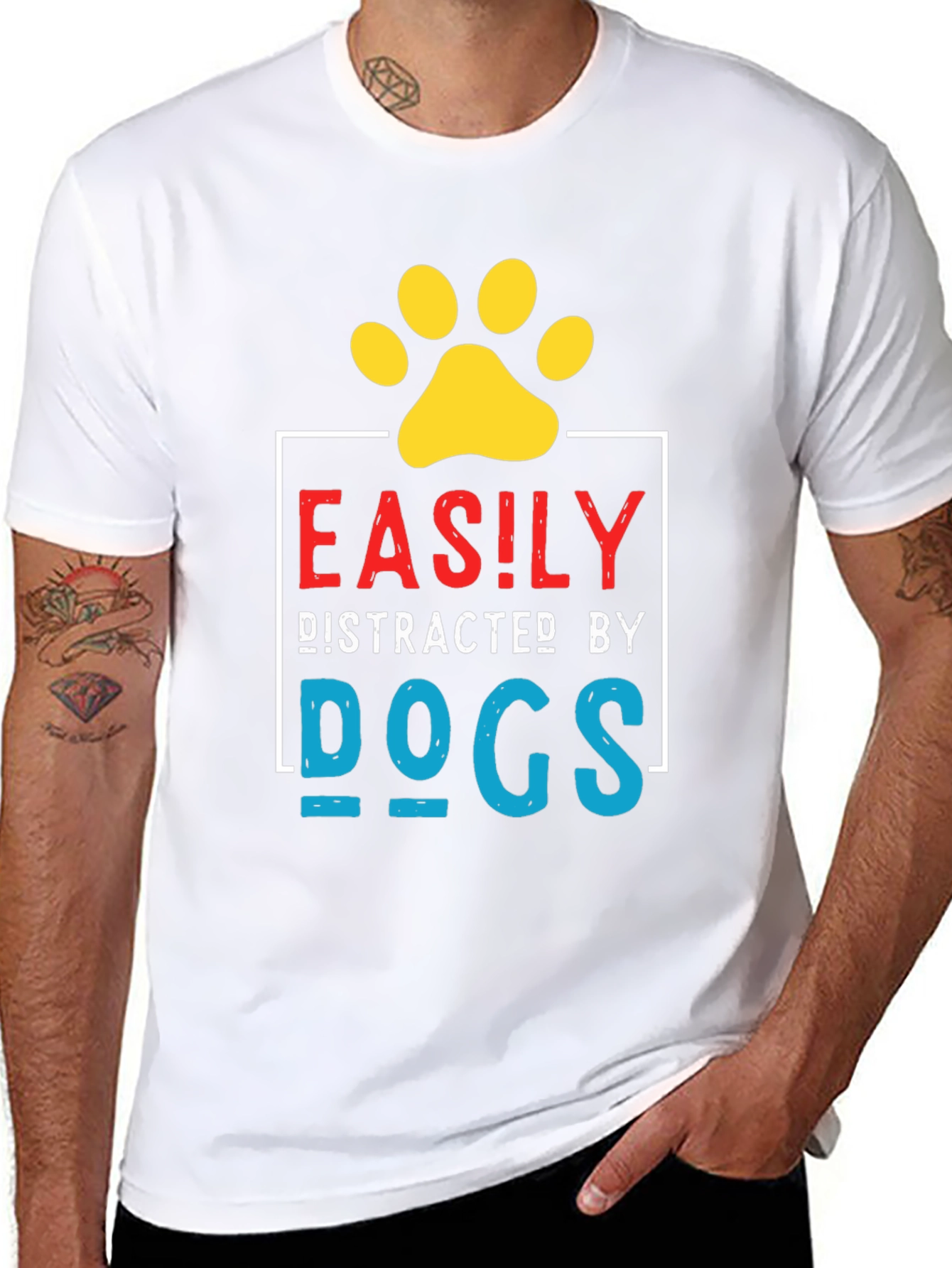 Easily Distracted By Dogs Graphic Tee