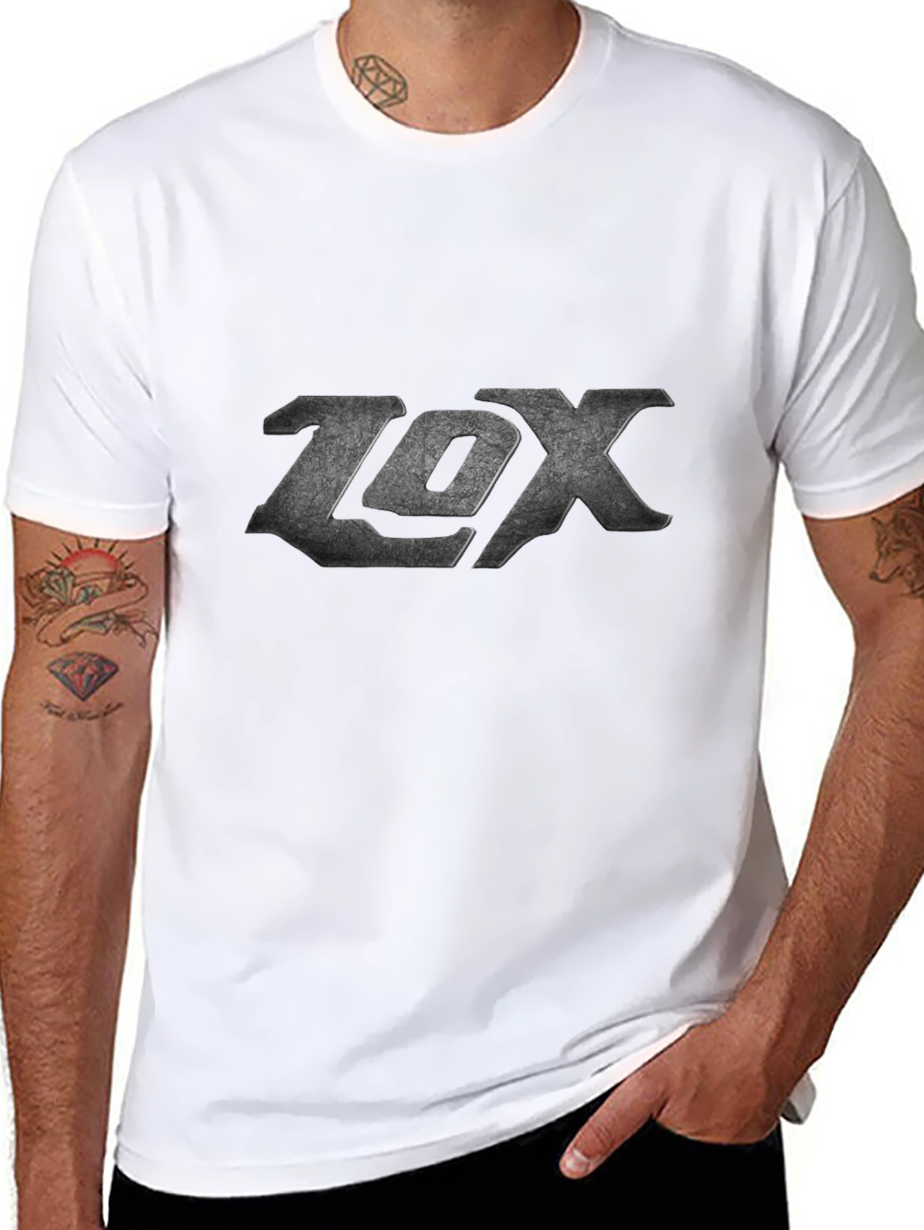 LOX Graphic Print Black T-Shirt