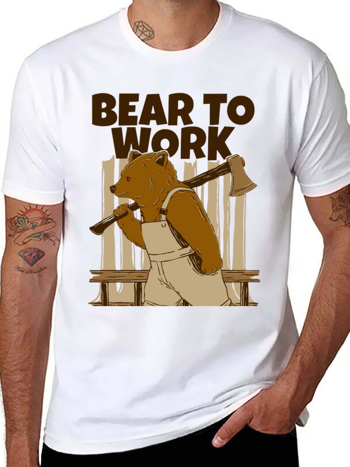 Bear to Work T-Shirt - Lumberjack Style