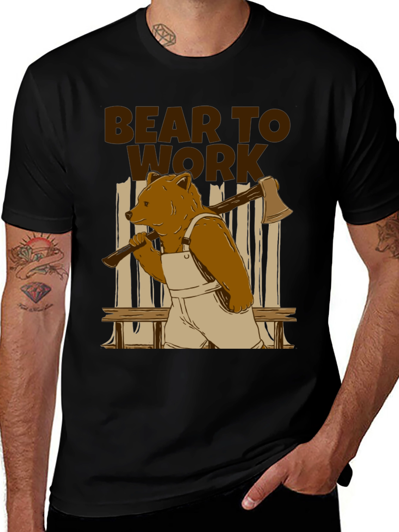 Bear to Work T-Shirt - Lumberjack Style
