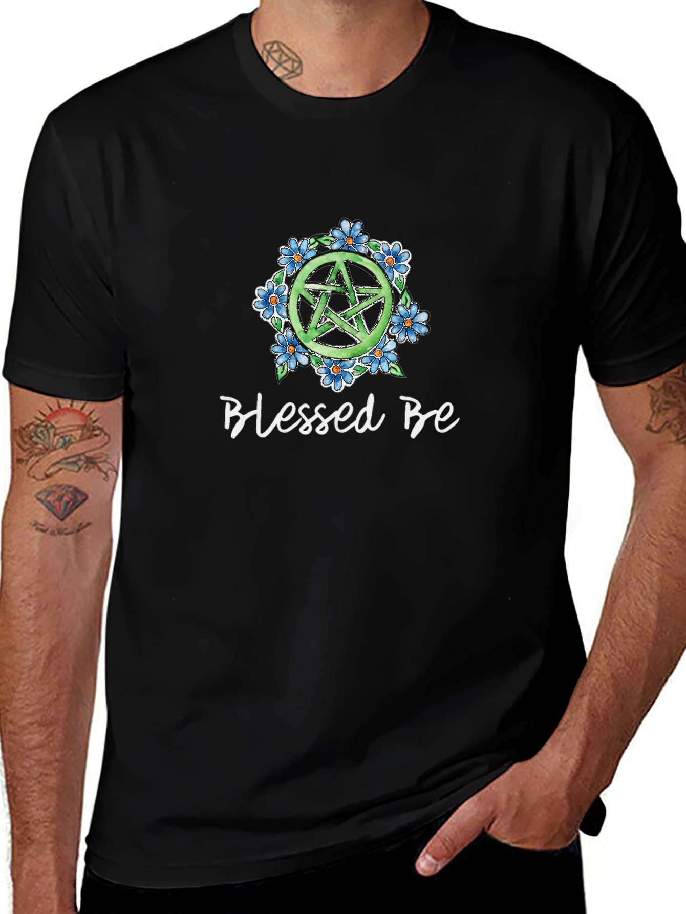 Blessed Be Pentacle Flower T-Shirt