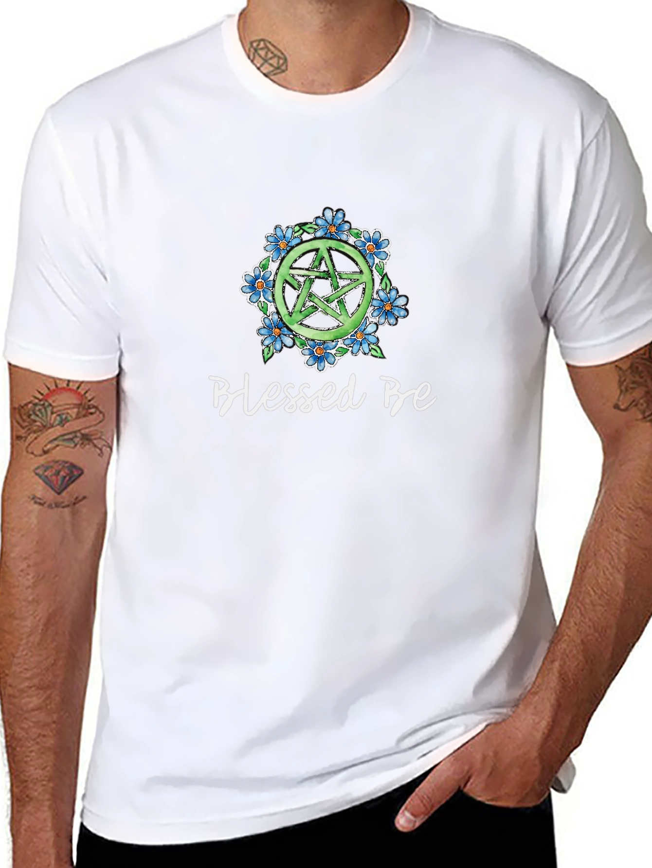 Blessed Be Pentacle Flower T-Shirt
