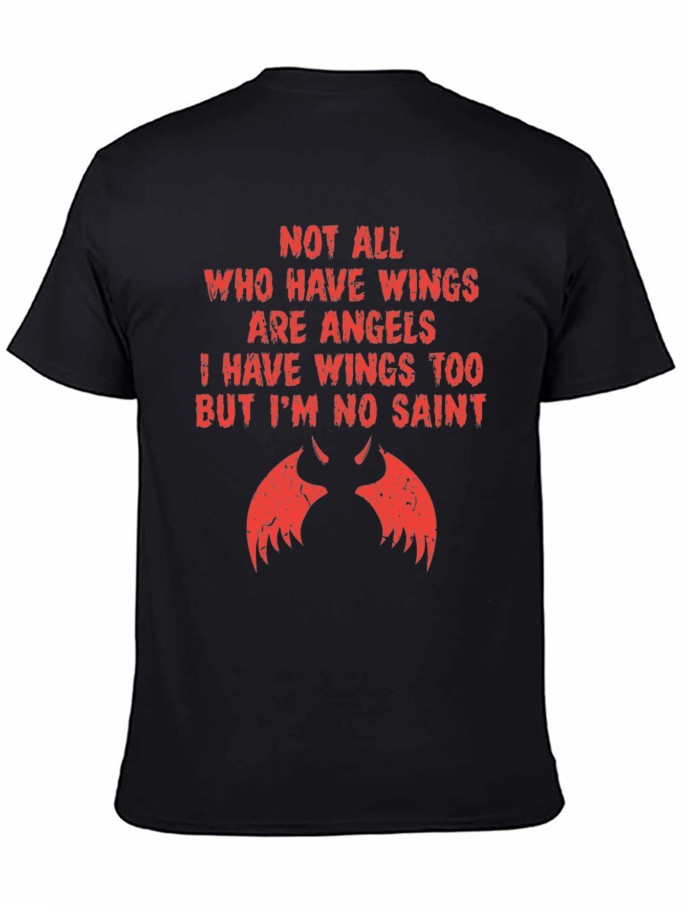 Not All Angels T-Shirt - Devil Wings Tee