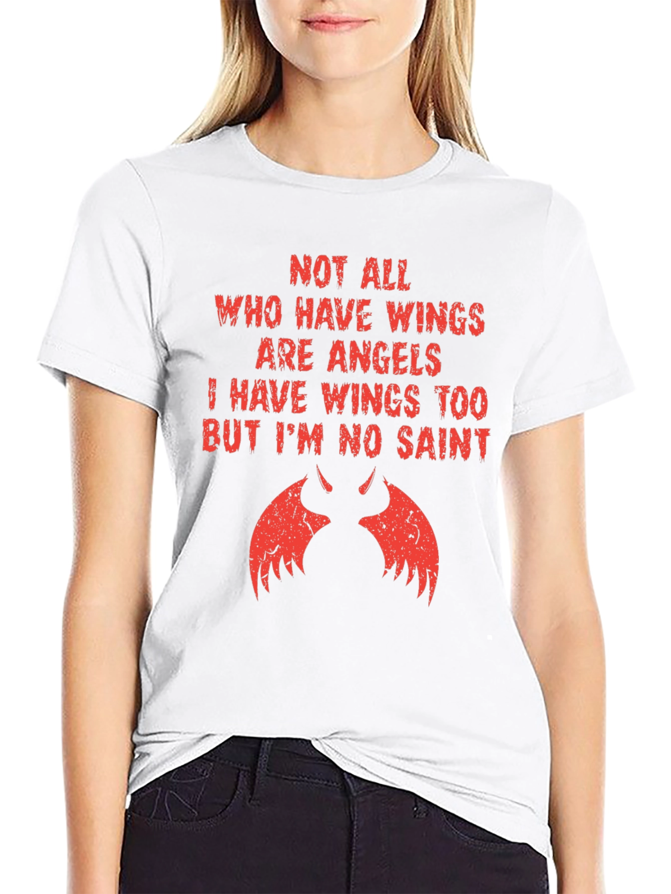 Not All Angels T-Shirt - Devil Wings Tee