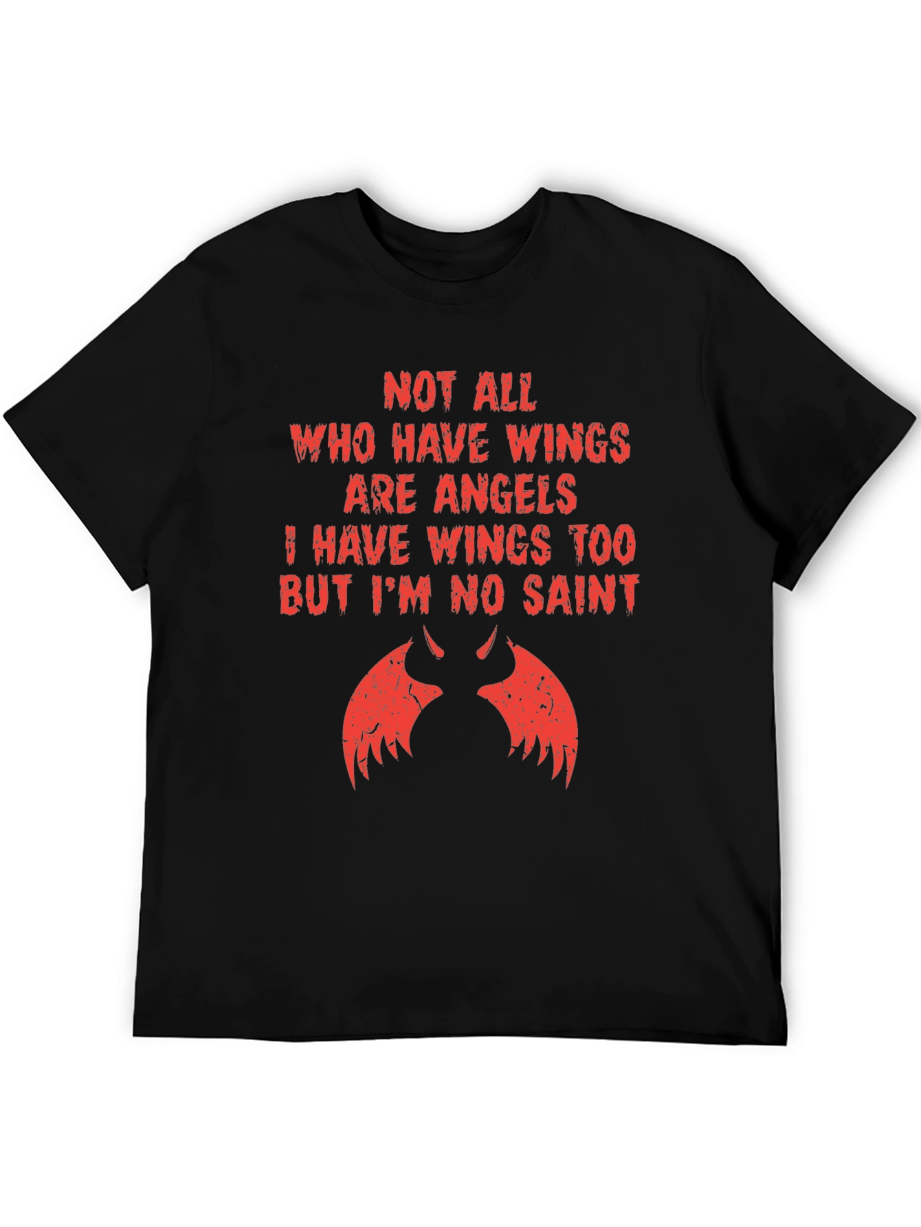Not All Angels T-Shirt - Devil Wings Tee