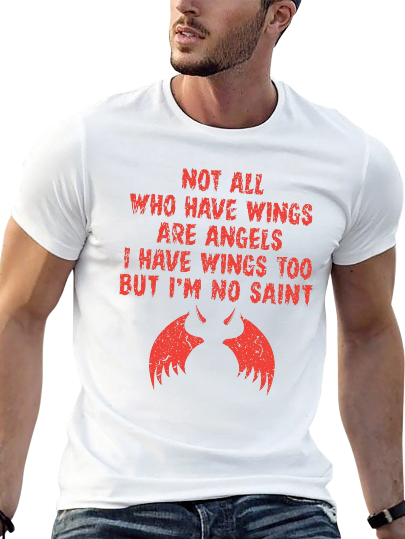 Not All Angels T-Shirt - Devil Wings Tee