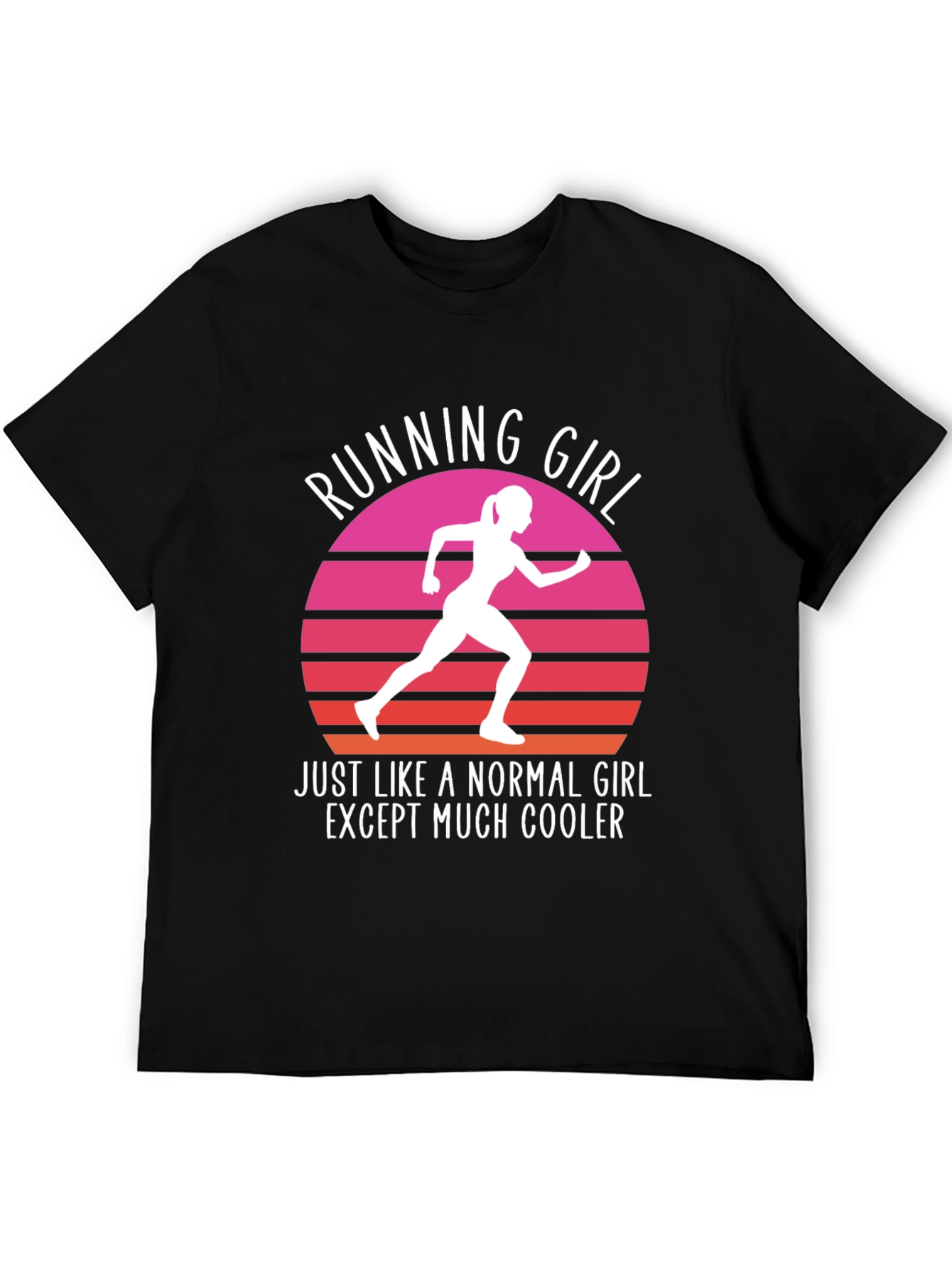 Running Girl T-Shirt - Cool Graphic Tee