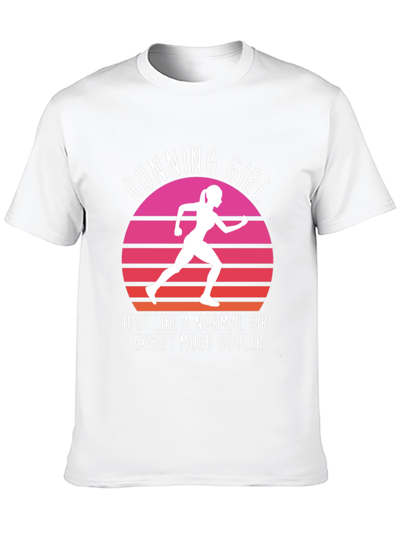 Running Girl T-Shirt - Cool Graphic Tee