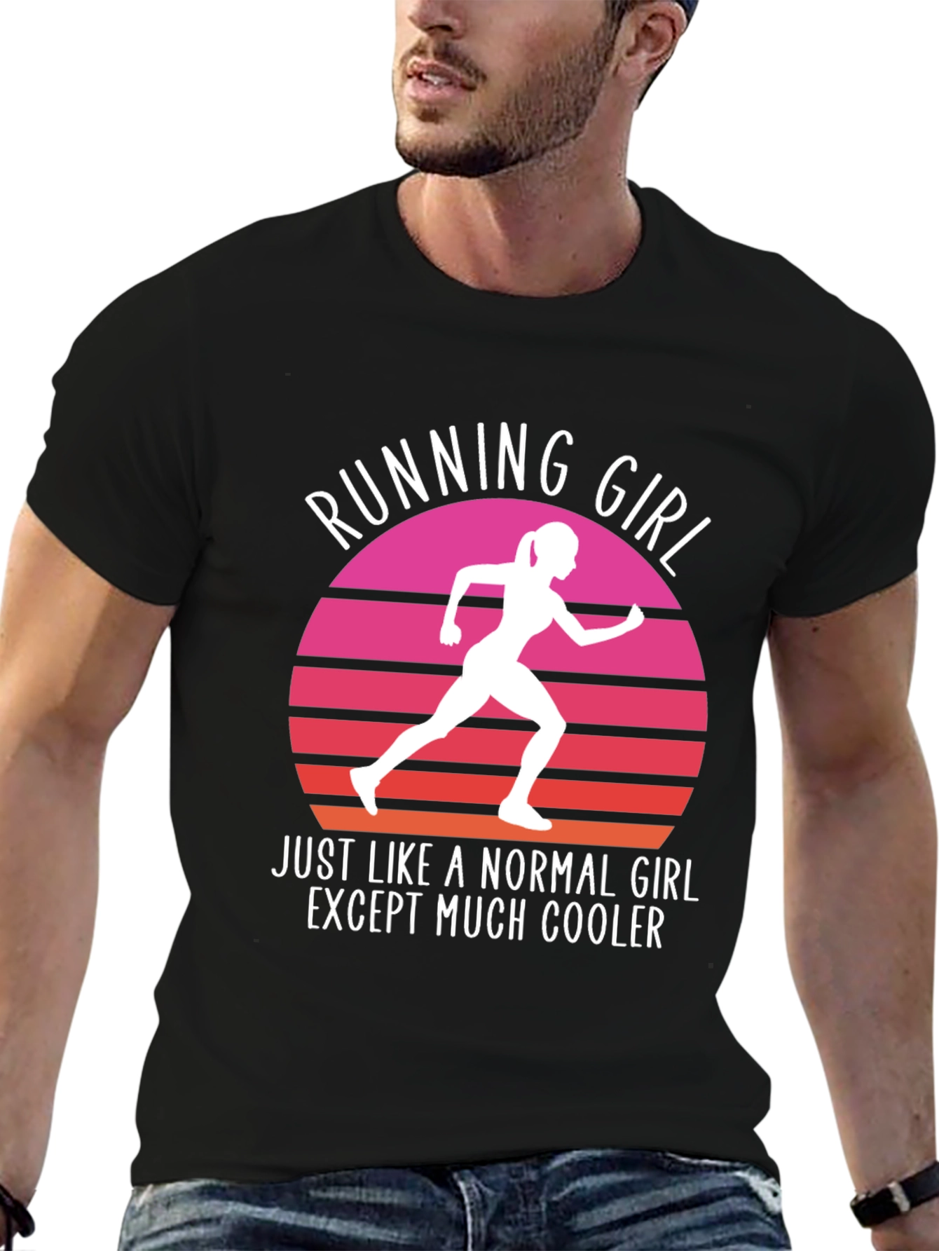 Running Girl T-Shirt - Cool Graphic Tee