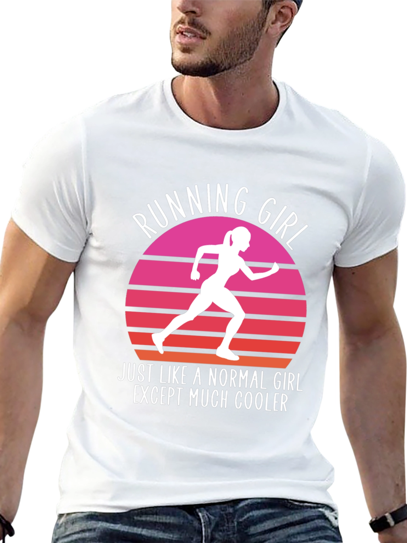 Running Girl T-Shirt - Cool Graphic Tee