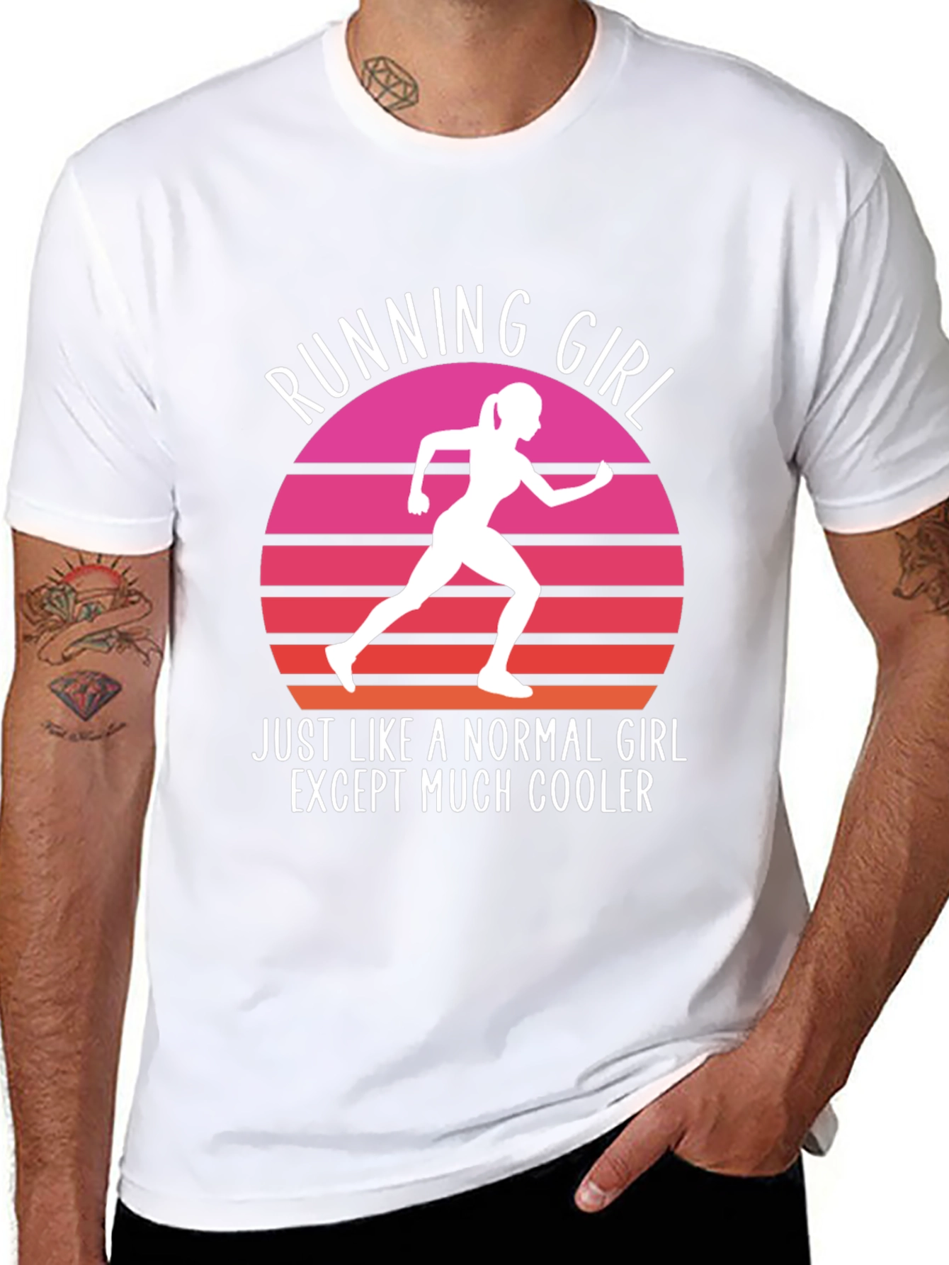 Running Girl T-Shirt - Cool Graphic Tee