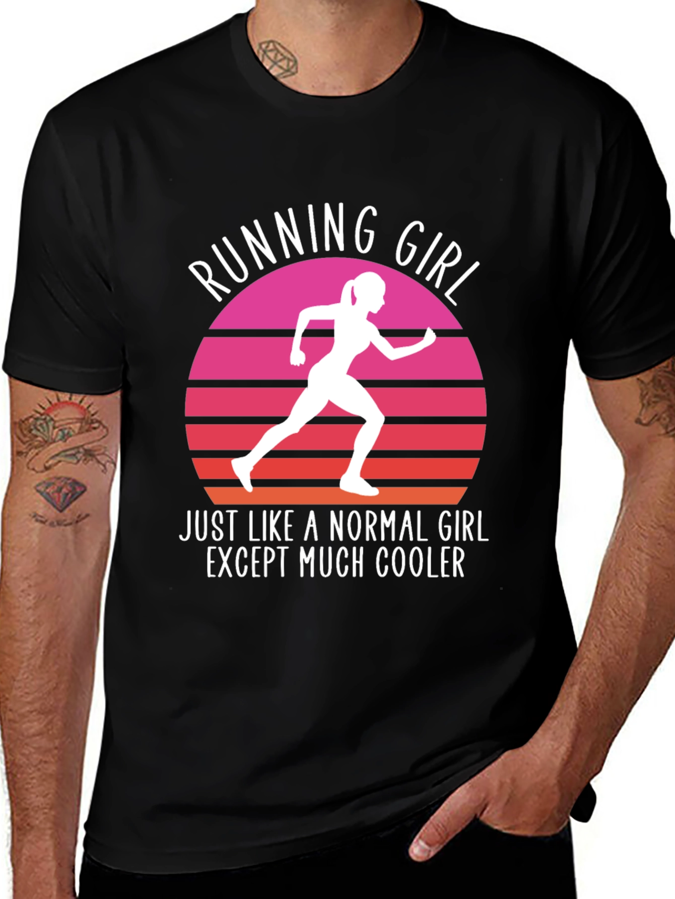 Running Girl T-Shirt - Cool Graphic Tee