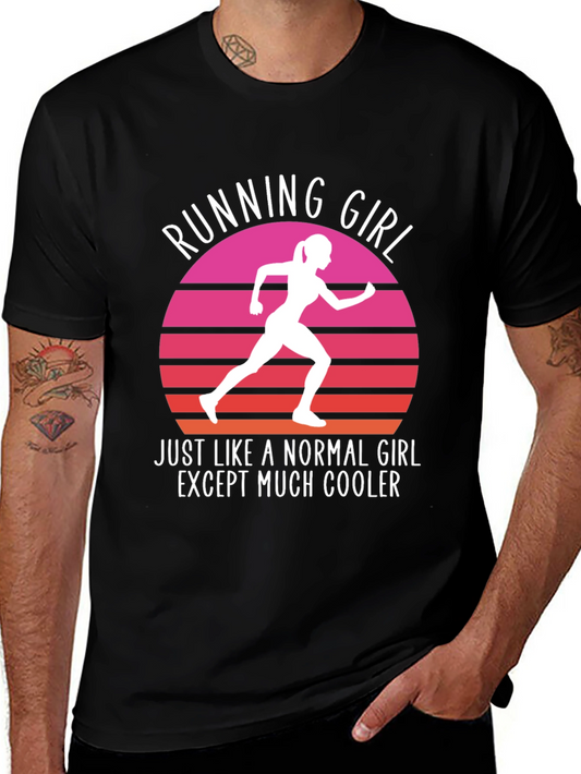 Running Girl T-Shirt - Cool Graphic Tee