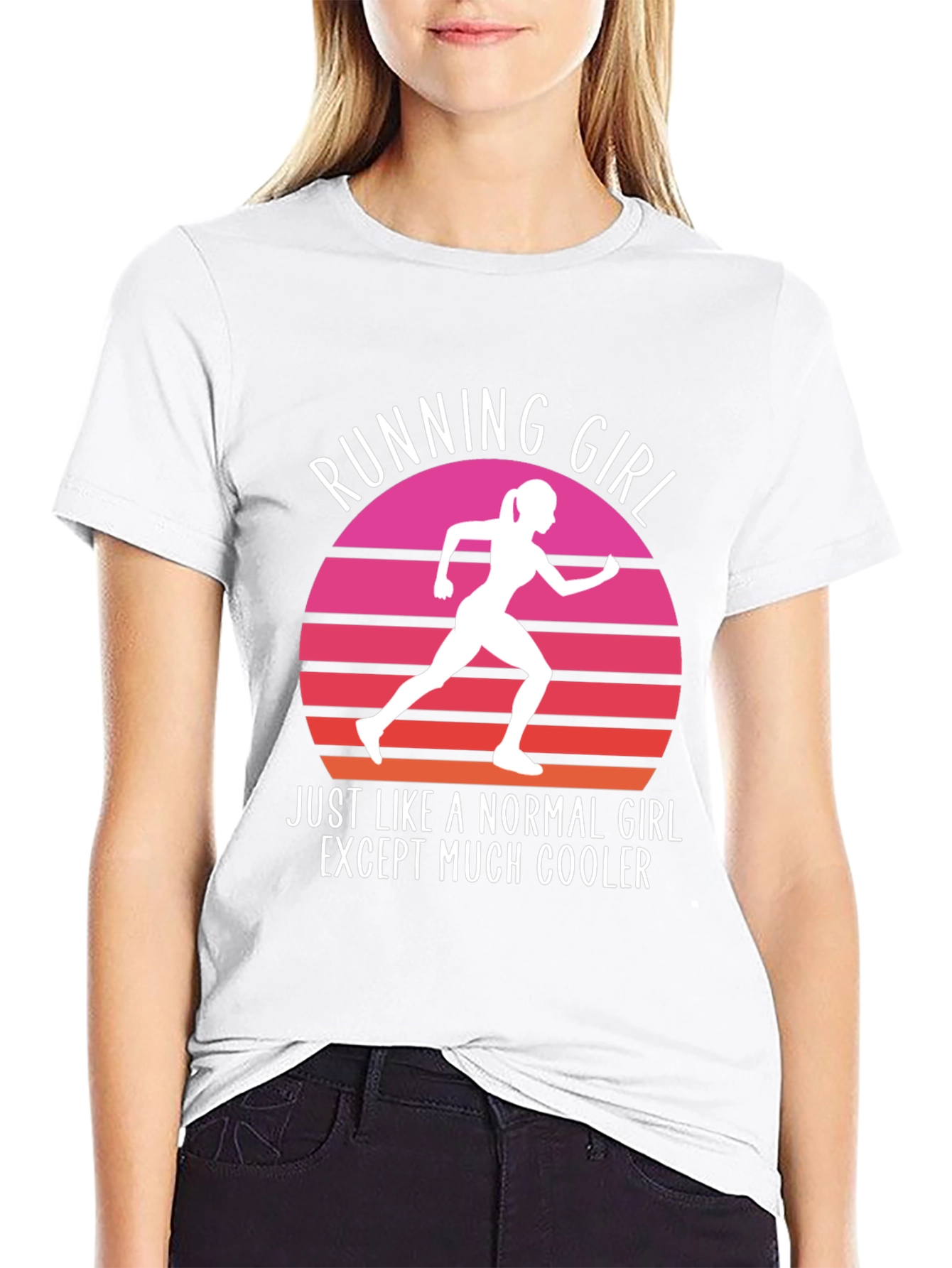 Running Girl T-Shirt - Cool Graphic Tee