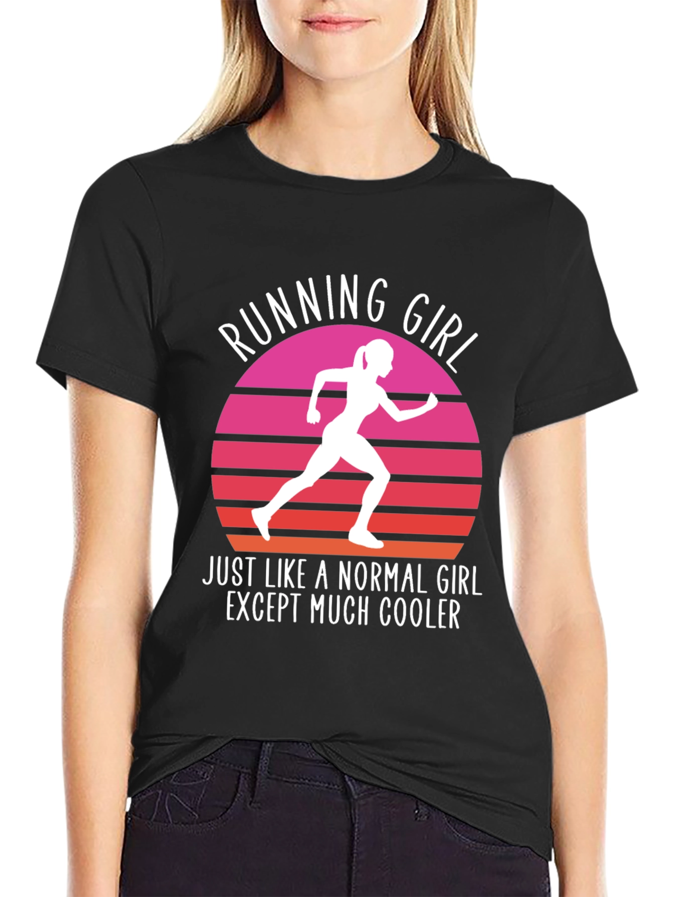 Running Girl T-Shirt - Cool Graphic Tee