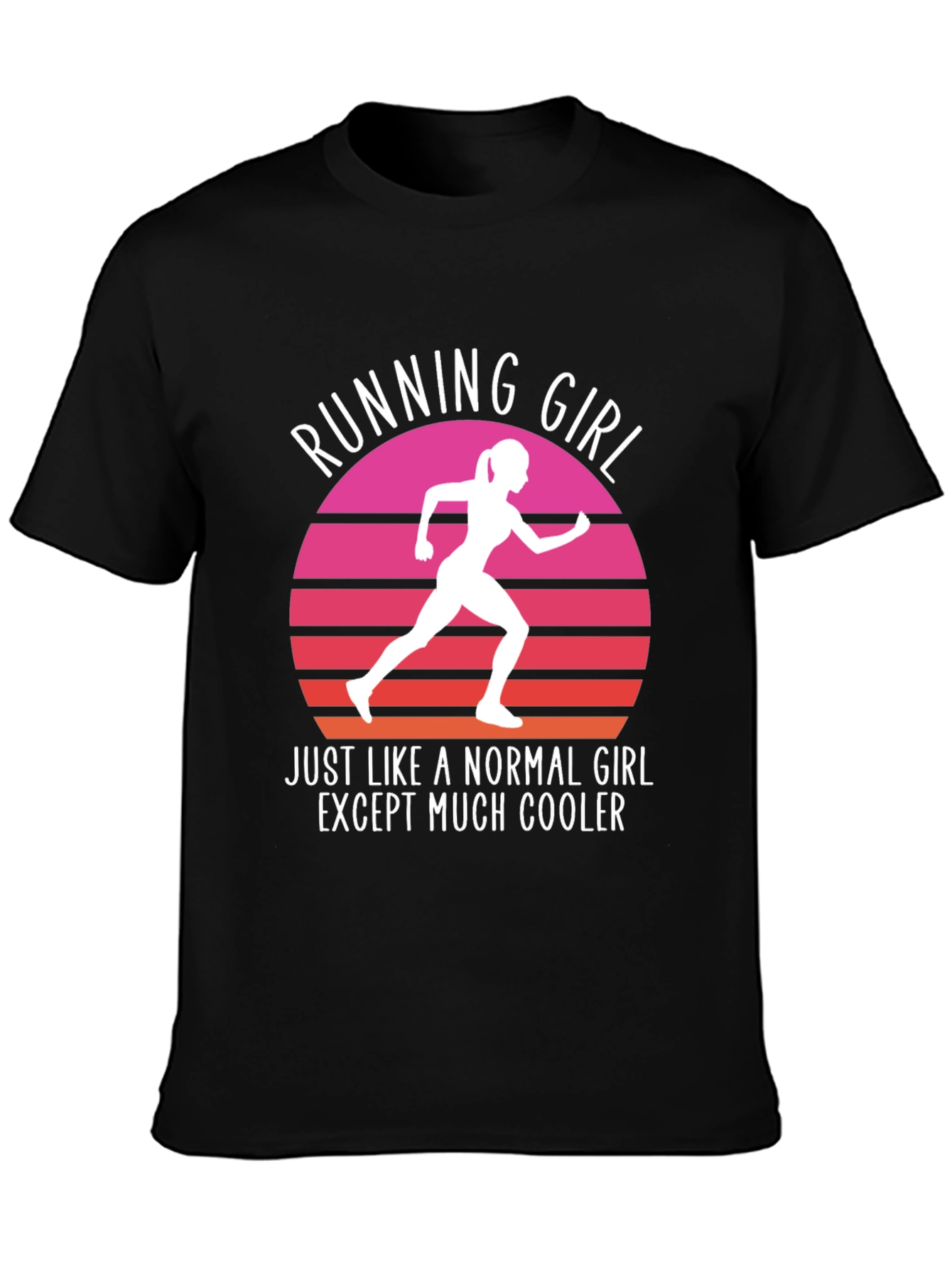 Running Girl T-Shirt - Cool Graphic Tee