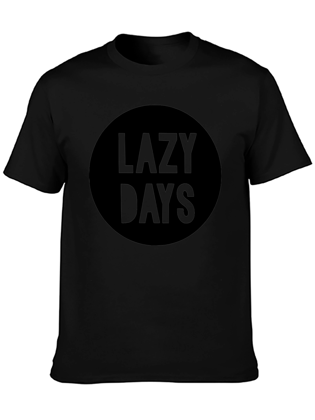Lazy Days Black Graphic Tee