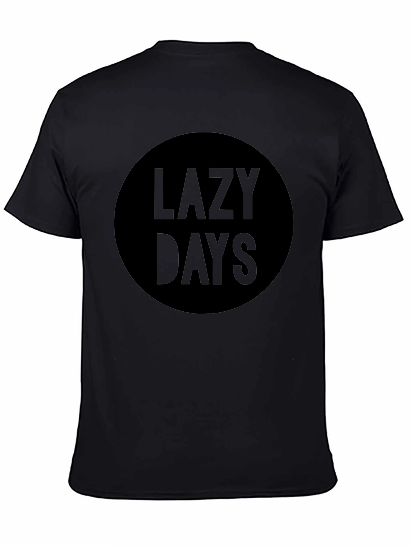 Lazy Days Black Graphic Tee