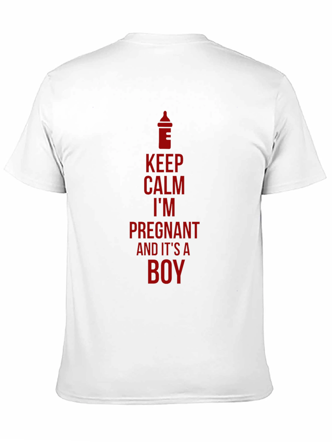 Keep Calm Im Pregnant Boy Black T-Shirt