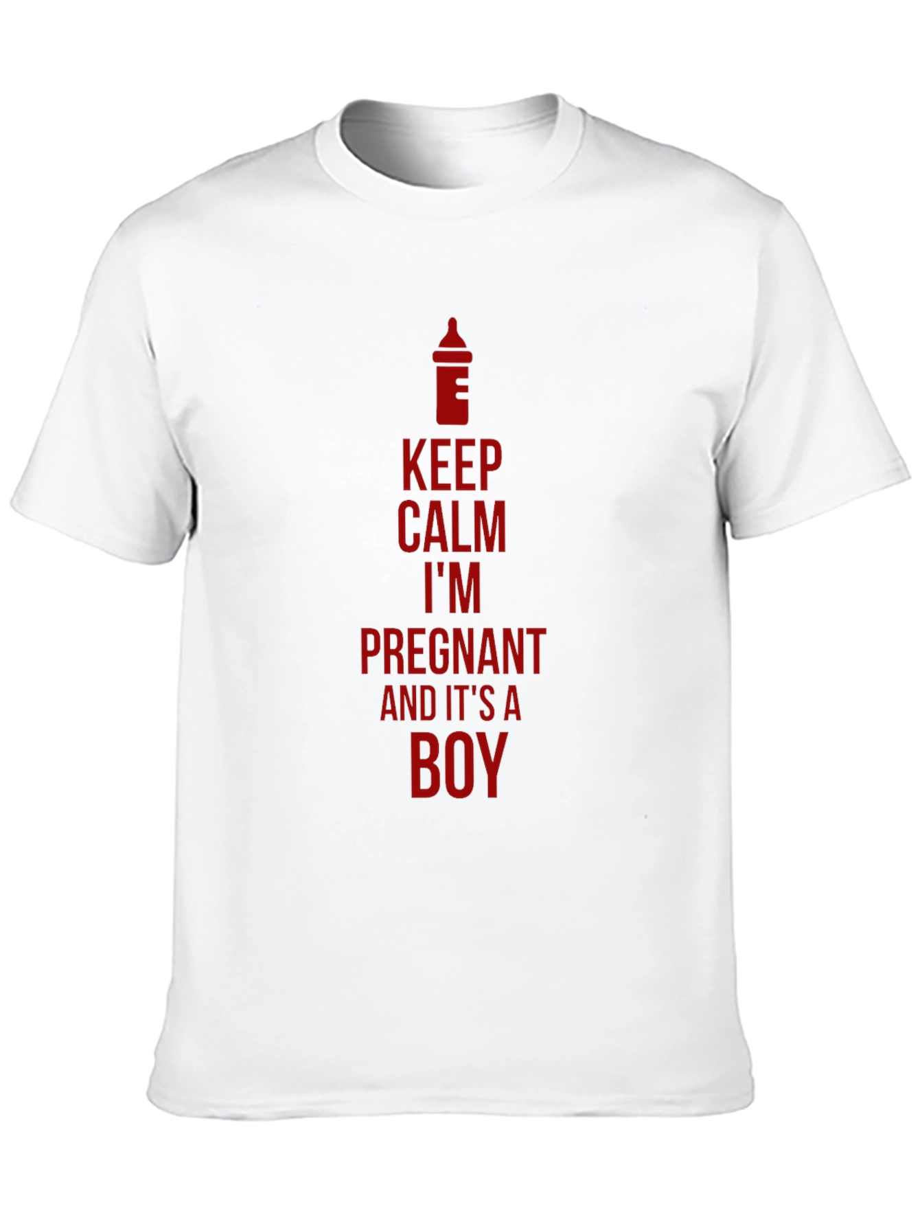 Keep Calm Im Pregnant Boy Black T-Shirt