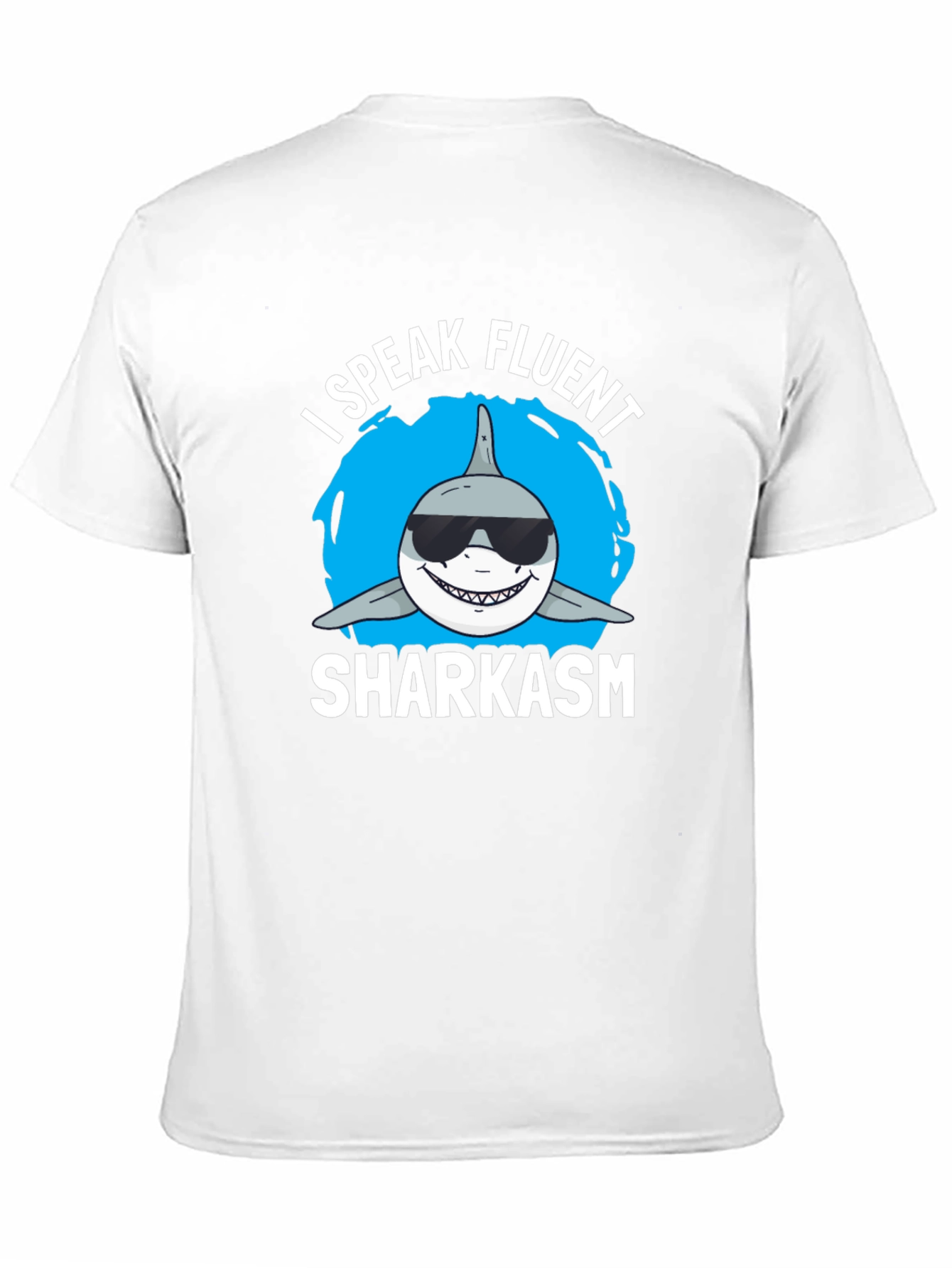 Fluent Sharkasm Graphic Tee - Black Cotton T-Shirt