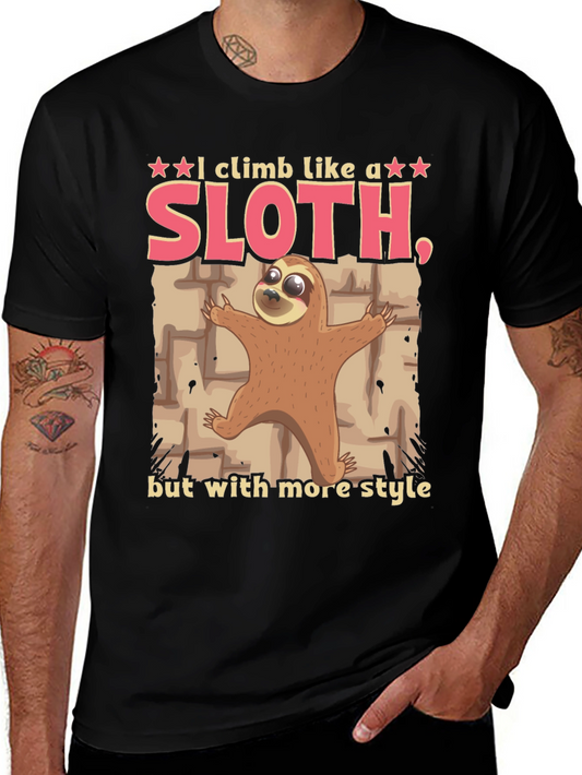Funny Sloth Climbing Style T-Shirt
