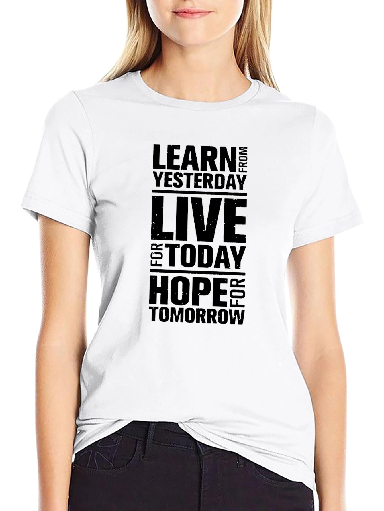 Inspirational Graphic Tee - Learn Live Hope