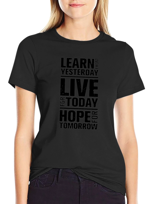 Inspirational Graphic Tee - Learn Live Hope