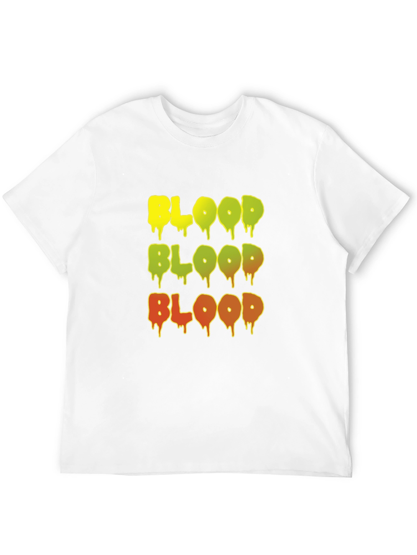 Gothic Blood Graphic Print Black T-Shirt