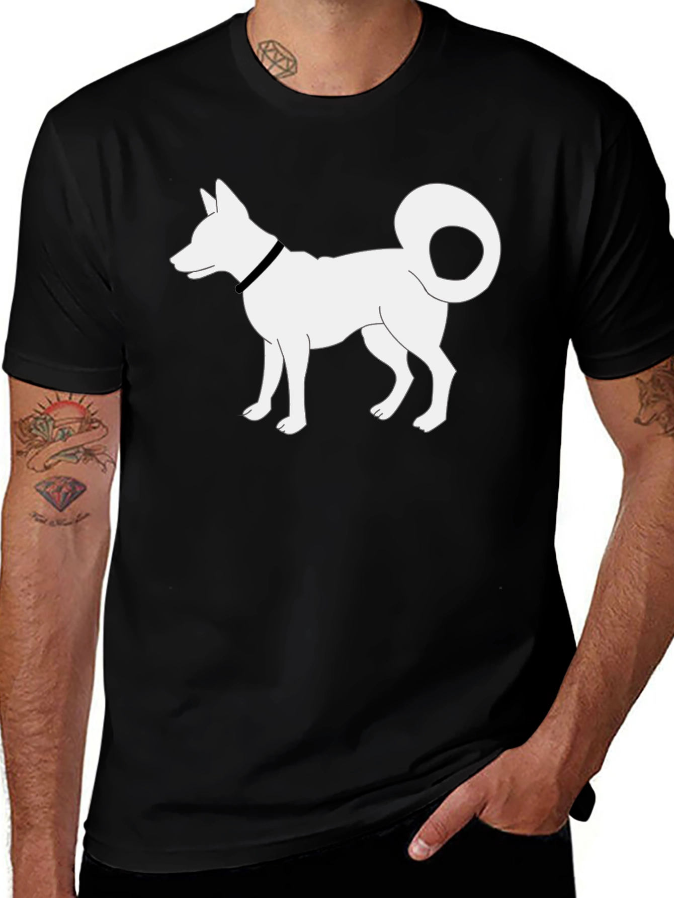 Dog Graphic Tee - Black T-Shirt