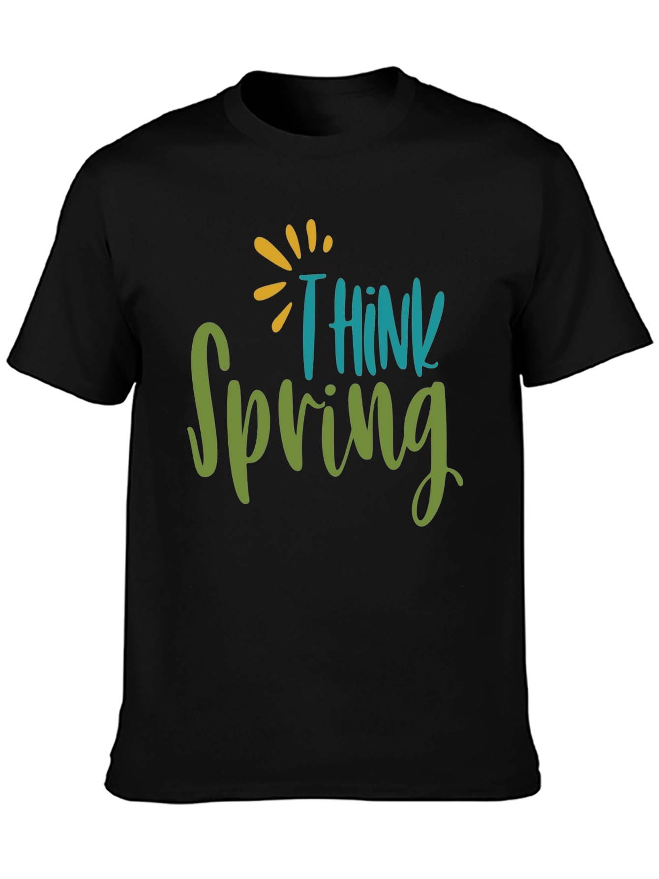 Think Spring Graphic Tee - Black
