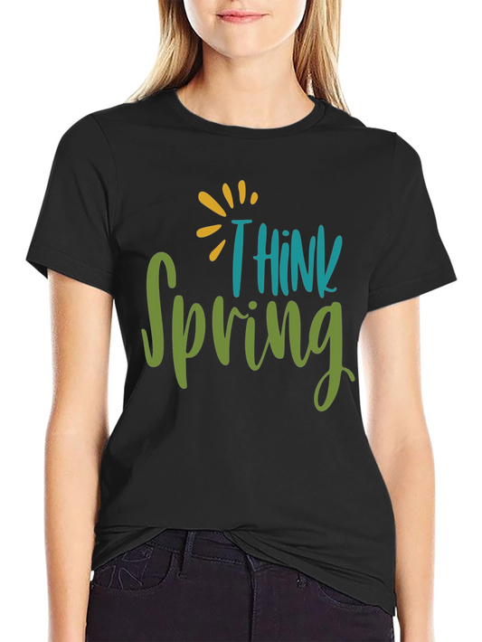 Think Spring Graphic Tee - Black