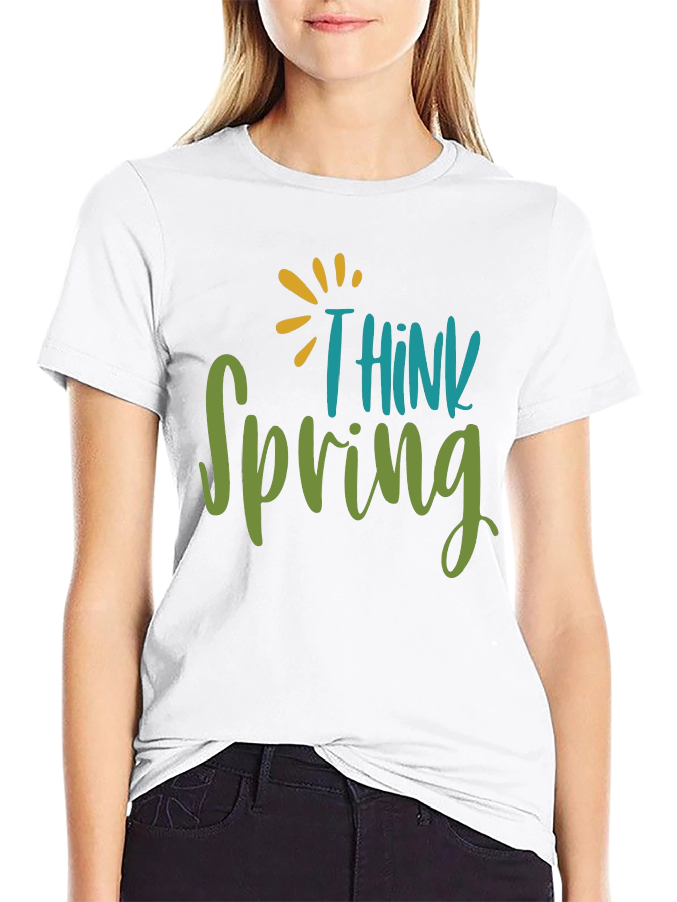 Think Spring Graphic Tee - Black