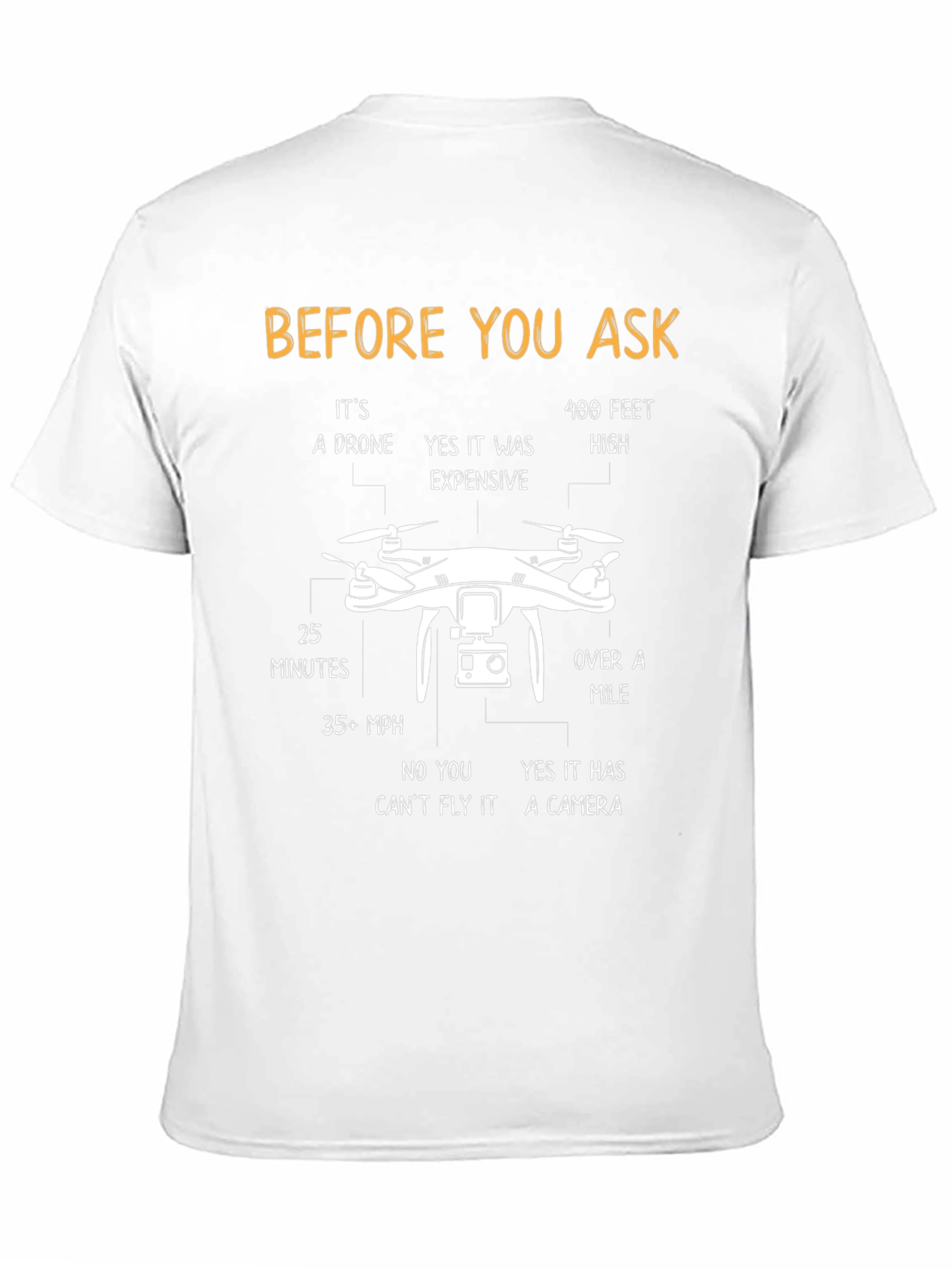 Before You Ask Drone T-Shirt Funny Pilot Gift