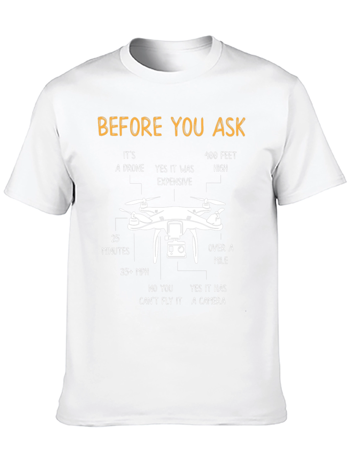 Before You Ask Drone T-Shirt Funny Pilot Gift