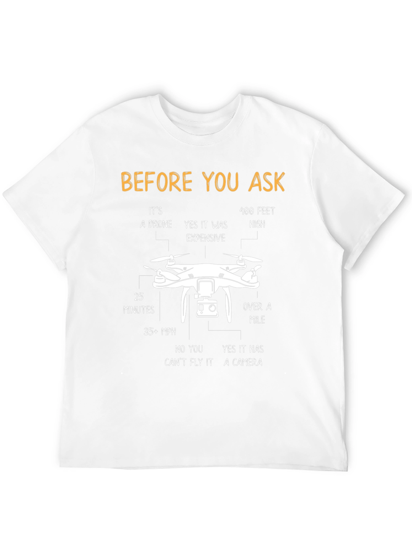 Before You Ask Drone T-Shirt Funny Pilot Gift