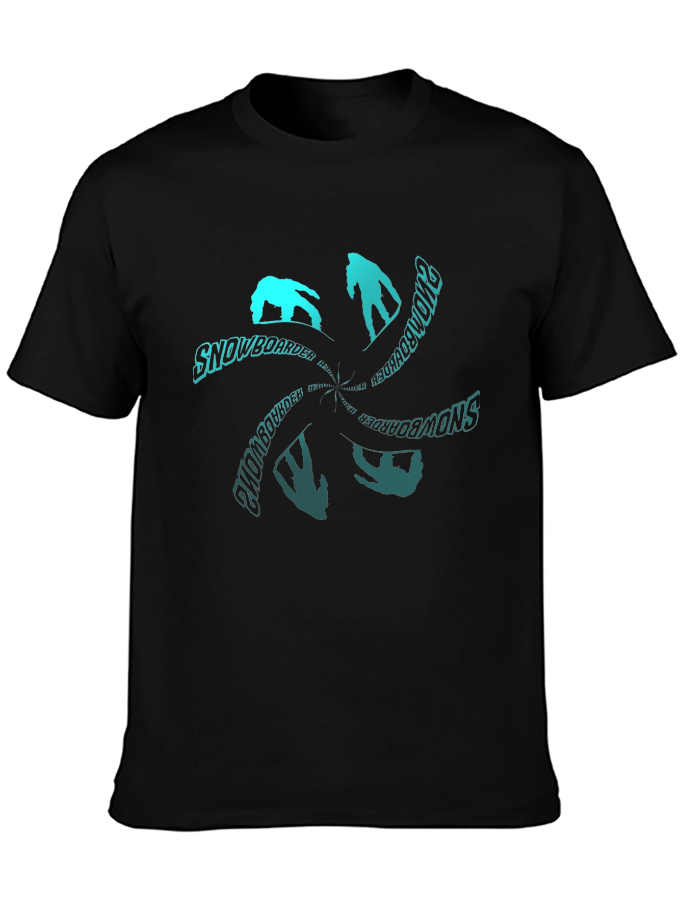 Snowboarder Graphic T-Shirt - Black