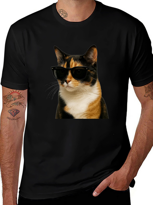 Cool Cat Graphic T-Shirt - Black