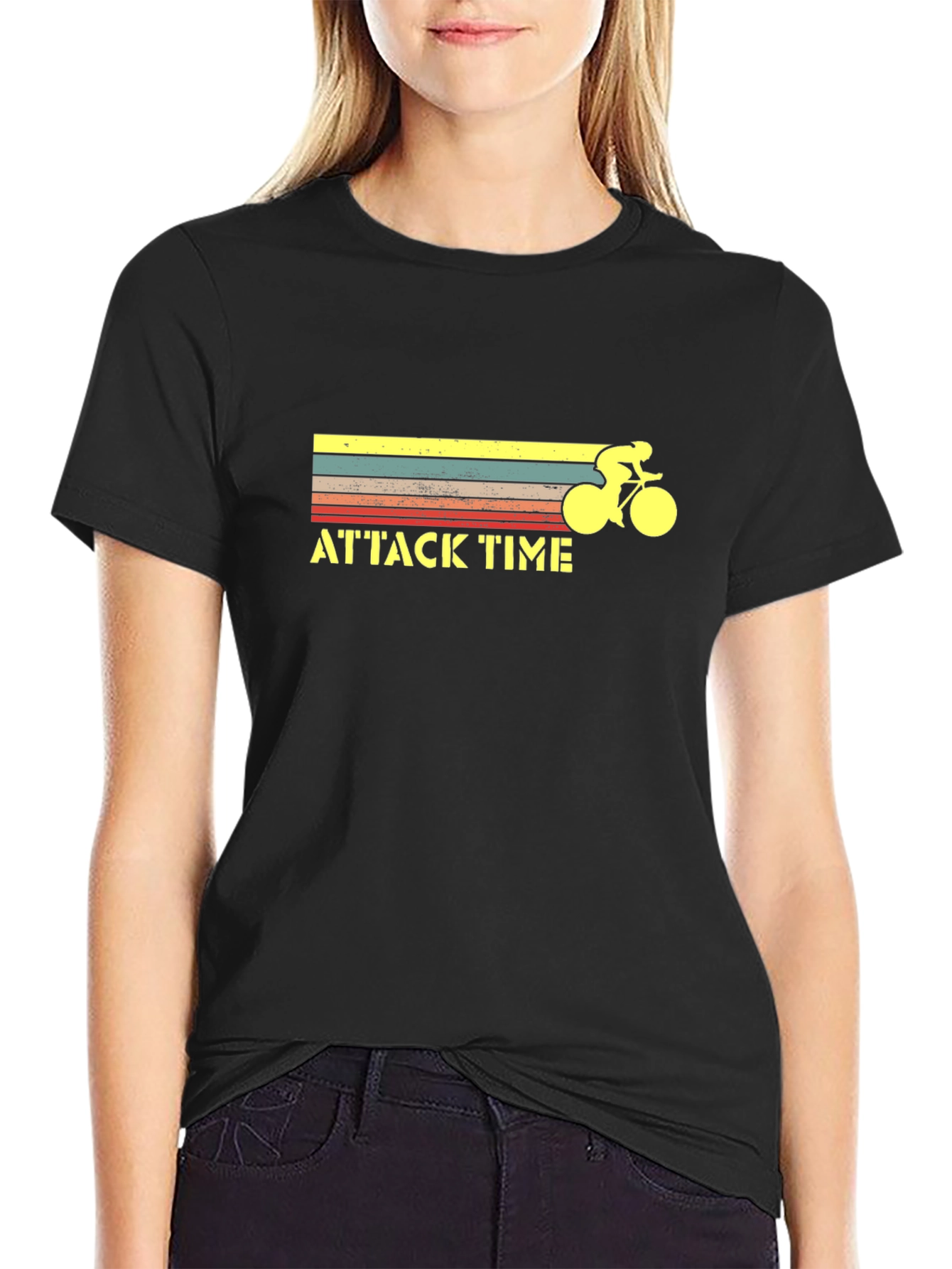 Attack Time Cycling Graphic Tee - Retro Style