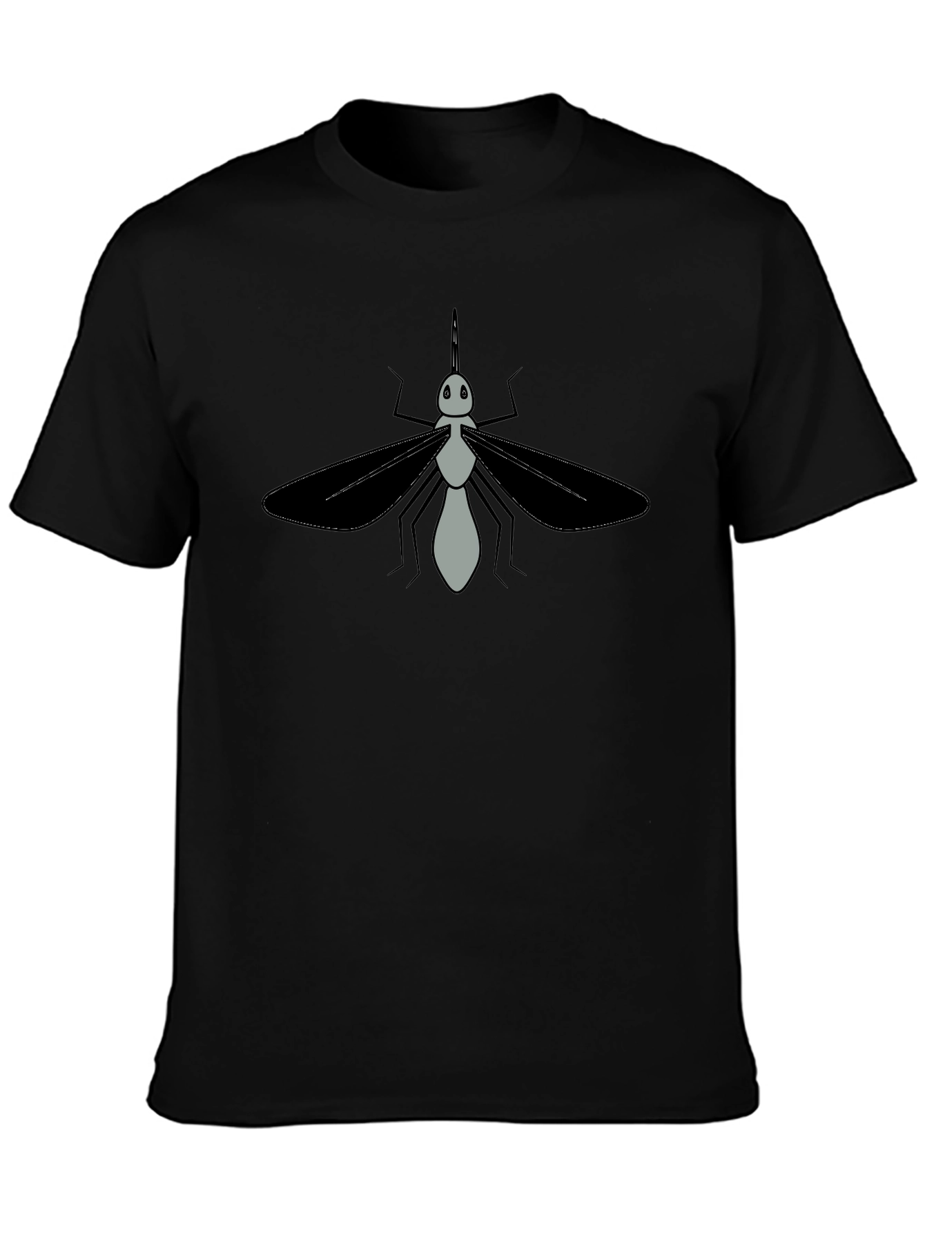 Mosquito Graphic Tee - Black Cotton T-Shirt