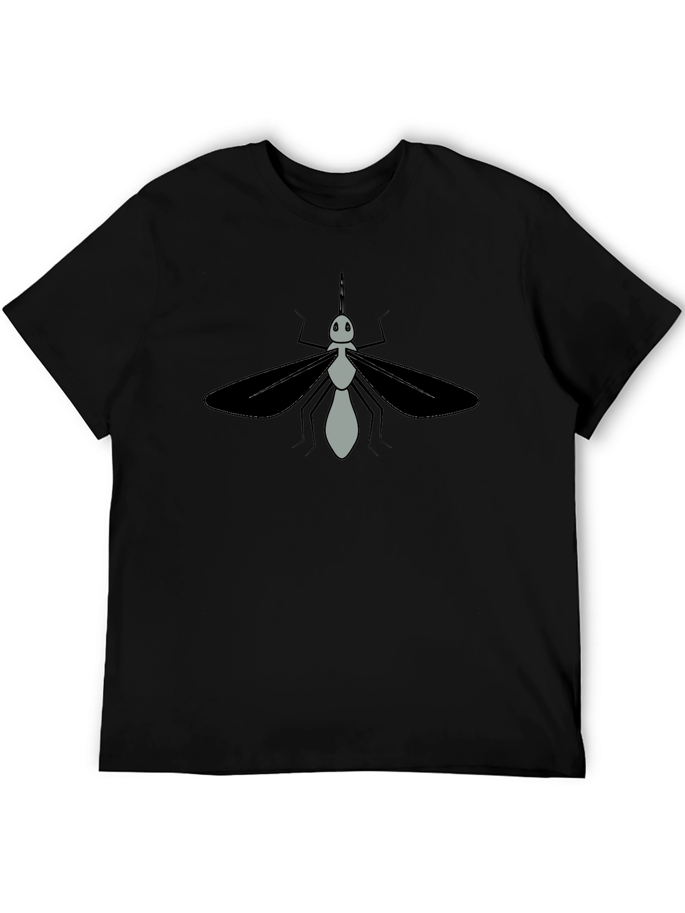 Mosquito Graphic Tee - Black Cotton T-Shirt