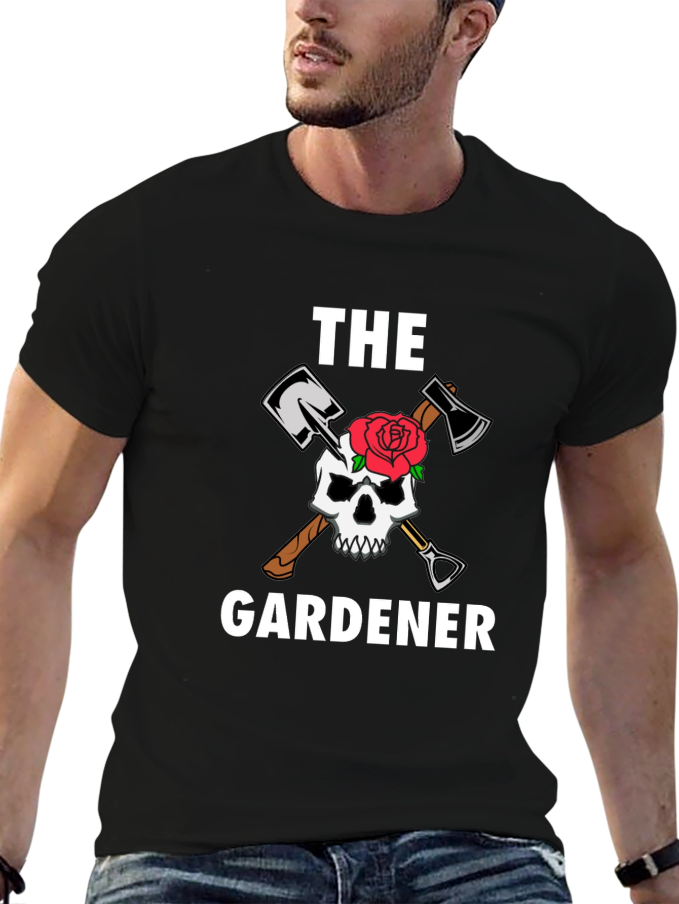 The Gardener T-Shirt - Skull and Tools Graphic Tee