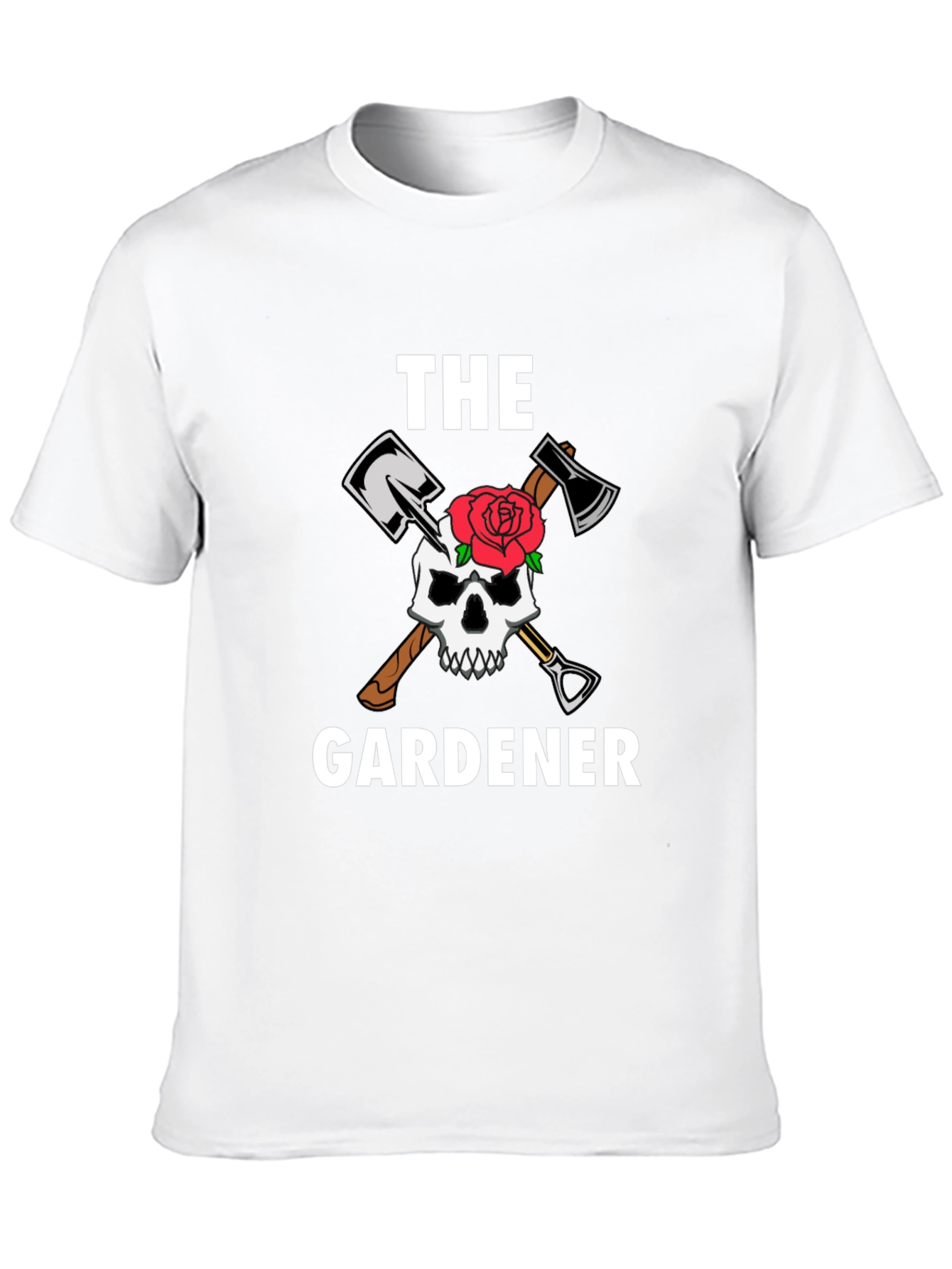 The Gardener T-Shirt - Skull and Tools Graphic Tee