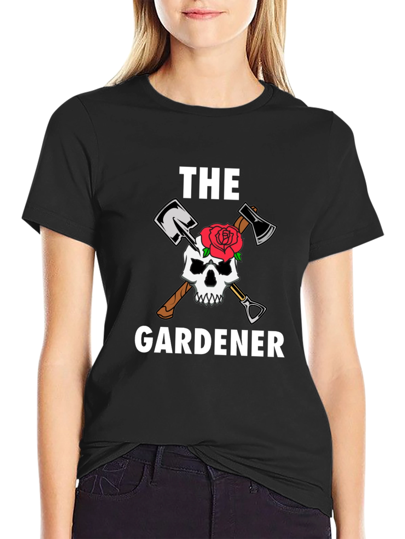 The Gardener T-Shirt - Skull and Tools Graphic Tee