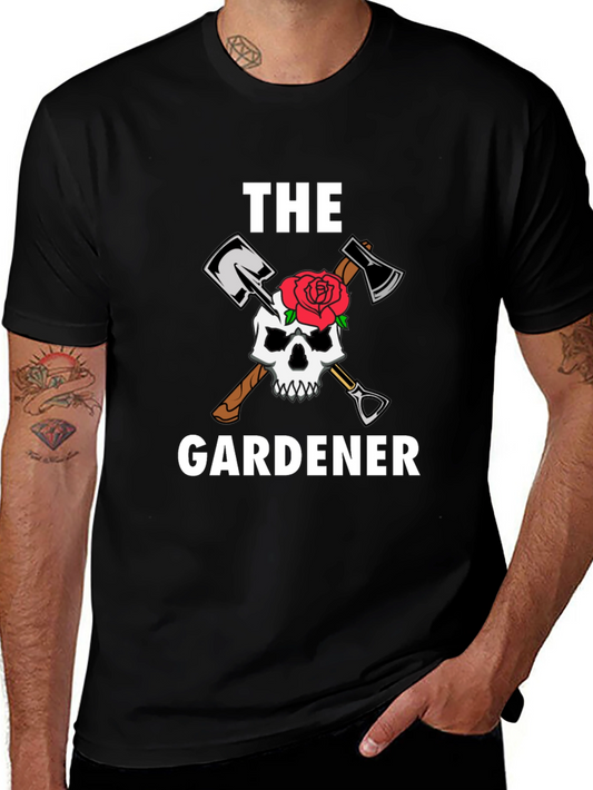 The Gardener T-Shirt - Skull and Tools Graphic Tee