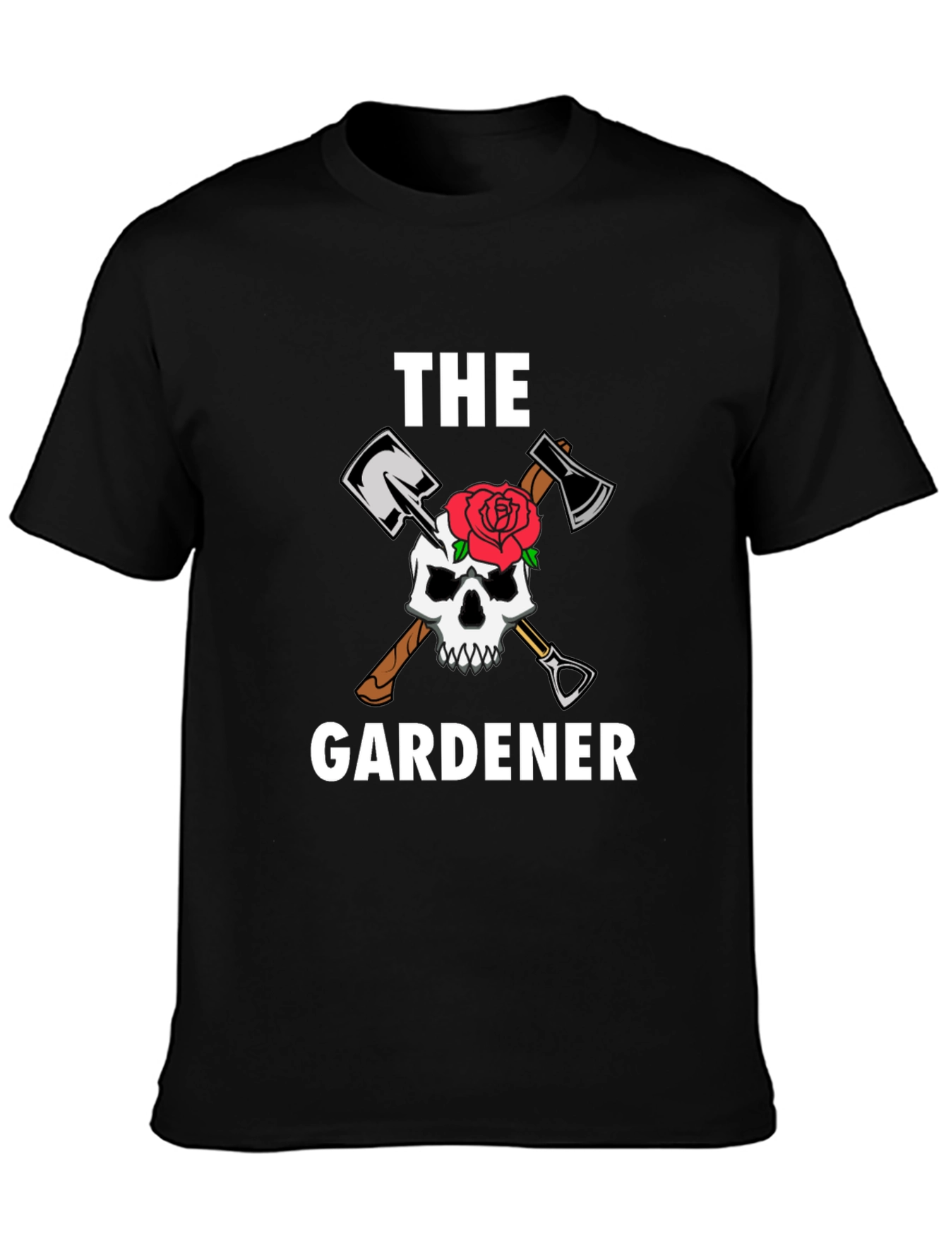 The Gardener T-Shirt - Skull and Tools Graphic Tee