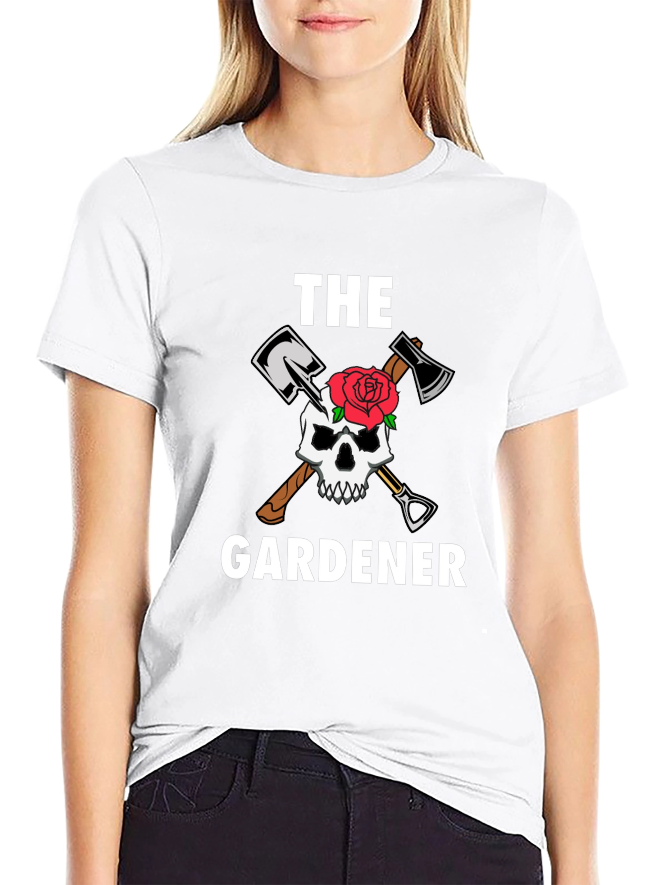 The Gardener T-Shirt - Skull and Tools Graphic Tee