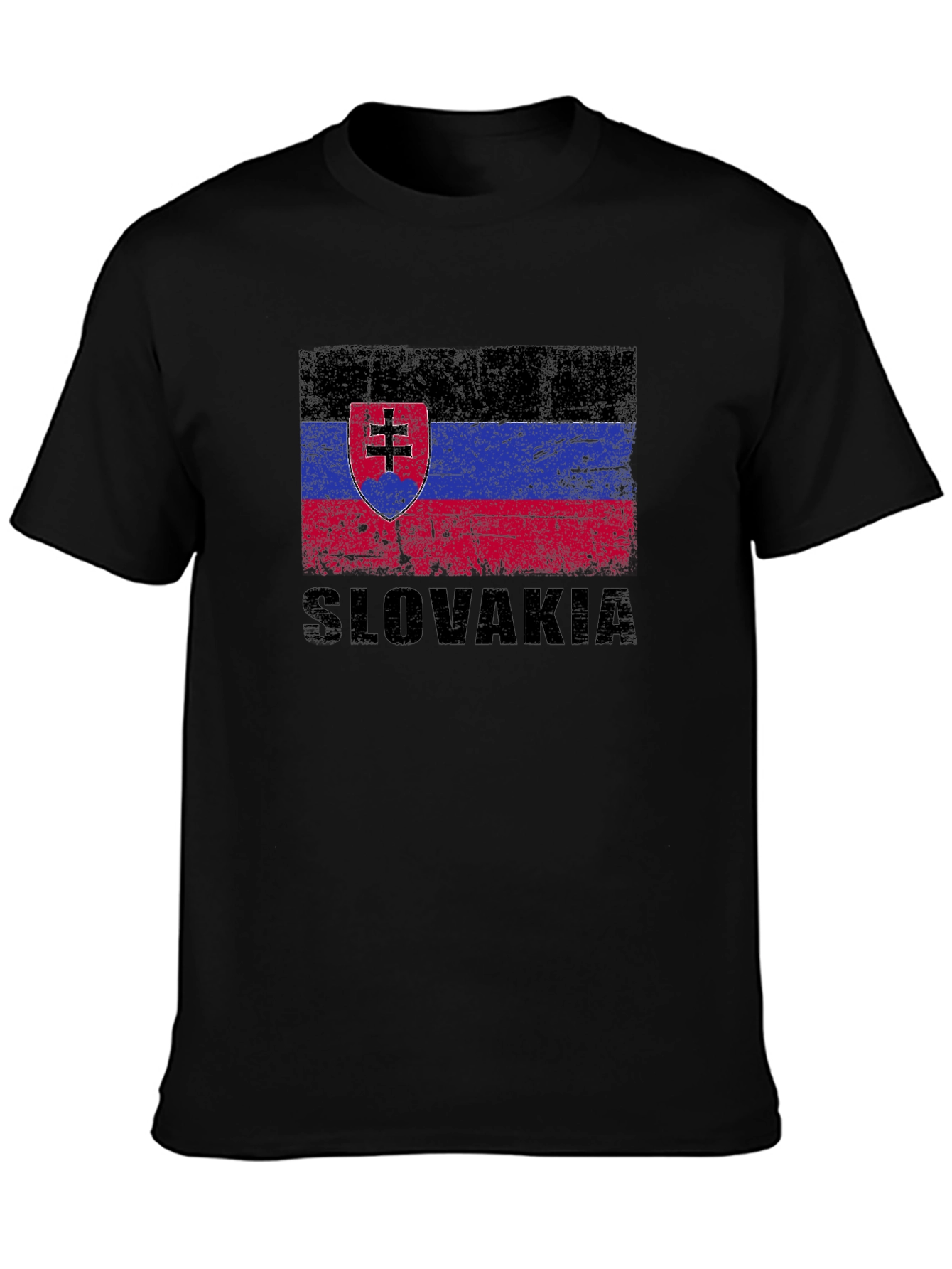 Slovakia Flag T-Shirt - Black Graphic Tee