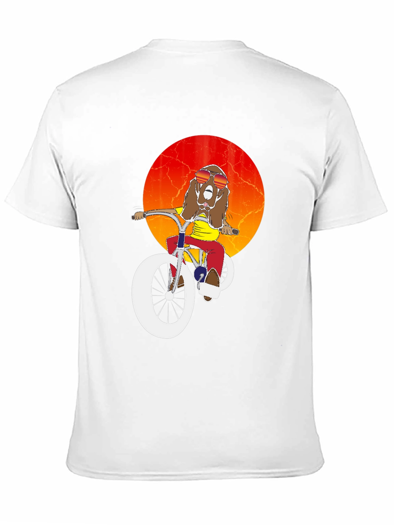 Cool Dog Biker Graphic Tee - Black Cotton T-Shirt