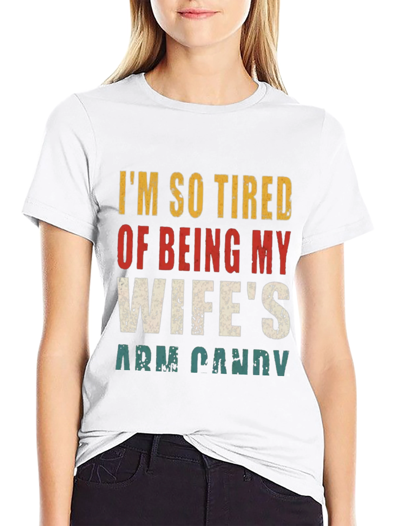 Funny Mens Wifes Arm Candy Graphic Tee